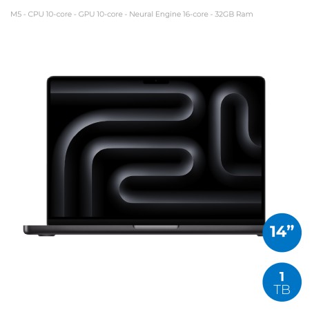Notebook 14" - Apple MacBook Pro - M5 CPU 10‑core GPU 10‑core - Ram 32GB - SSD 1TB - MacOS...