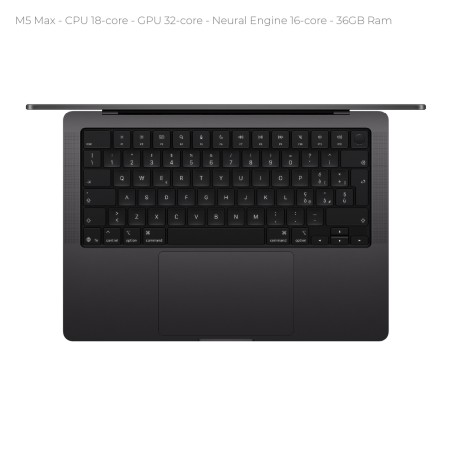 Notebook 16" - Apple MacBook Pro - M5 Max CPU 18‑core GPU 32‑core - Ram 36GB - SSD 2TB -...