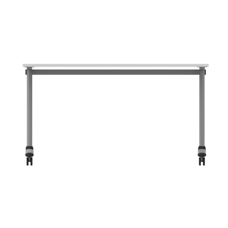 Tavolo Tiglio Fisso in Melaminico con Ruote - Dimensioni 160 x 70 x 76,5 cm - Colore Piano...