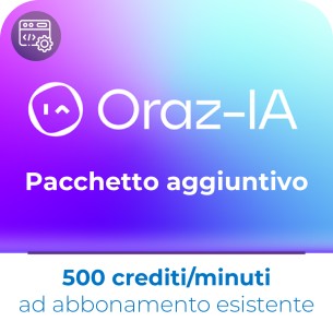 Oraz-IA EDU Pacchetto aggiuntivo da 500 crediti/minuti ad...