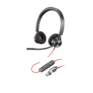 HP Poly Cuffie stereo Poly Blackwire 3320 con connettore...