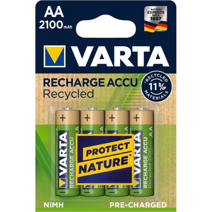 Varta Recycled AA 2100mAh Batteria ricaricabile...