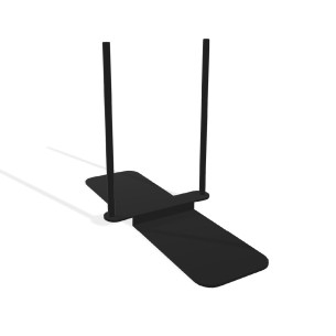 Staffa Appoggio Pavimento Nera Unione 2 Pannelli...