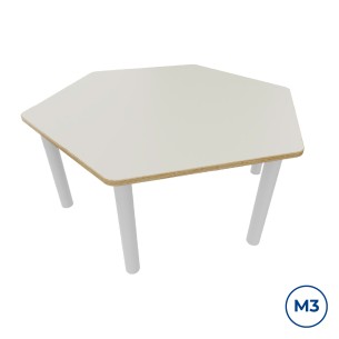 Tavolo Bebe Esagonale in Melaminico con Piedini -...