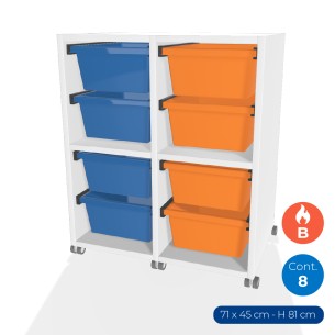 Carrello Edera a 2 Comparti con Ruote in Truciolare...