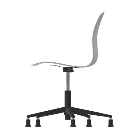 Sedia Pioppo Girevole con Piedini - Altezza Regolabile da 40 a 48,5 cm - Colore Scocca...