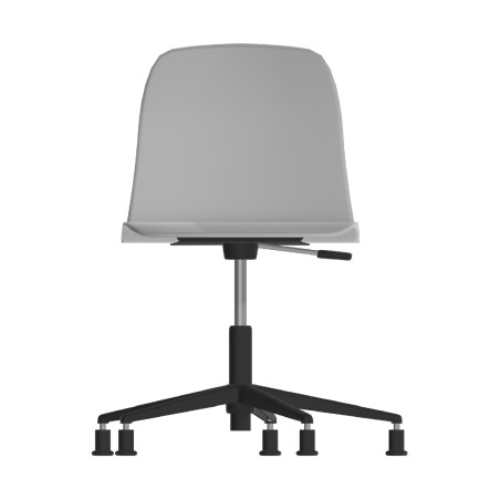 Sedia Pioppo Girevole con Piedini - Altezza Regolabile da 40 a 48,5 cm - Colore Scocca...