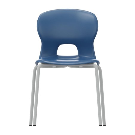 Sedia Gelso con 4 Gambe - Altezza Seduta 43 cm - Colore Scocca Blu - Colore Struttura Grigio
