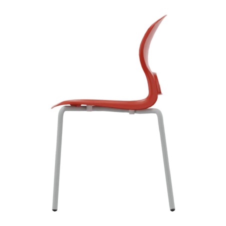 Sedia Gelso con 4 Gambe - Altezza Seduta 46 cm - Colore Scocca Blu - Colore Struttura Rosso