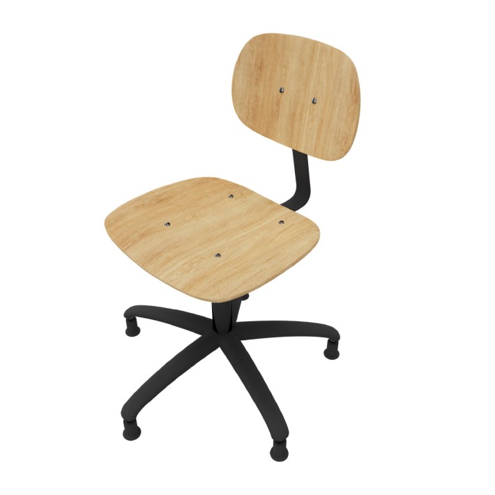 Sedia Modello GPRO Girevole in Legno con...