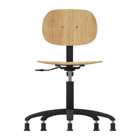 Sedia Modello GPRO Girevole in Legno con Piedini - Altezza Regolabile M5/M6 - Colore Scocca...