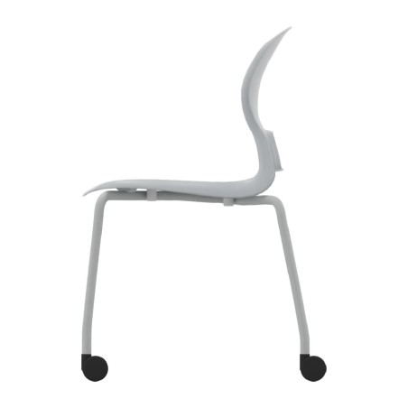 Sedia Gelso 4 Gambe con Ruote - Altezza Seduta 46,5 cm - Colore Scocca Grigio Chiaro -...