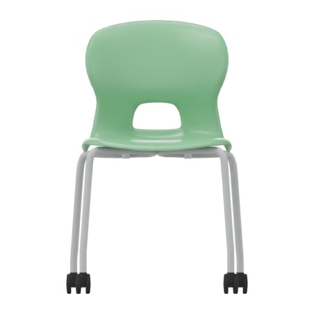 Sedia Gelso 4 Gambe con Ruote - Altezza Seduta 46,5 cm - Colore Scocca Verde Acqua - Colore...