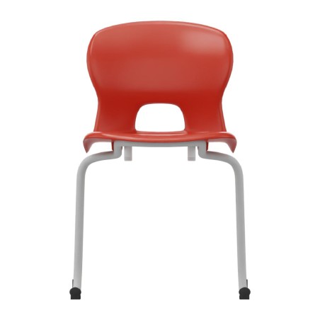 Sedia Gelso Cantilever - Altezza Seduta 42,5 cm - Colore Scocca Rosso - Colore Struttura Grigio