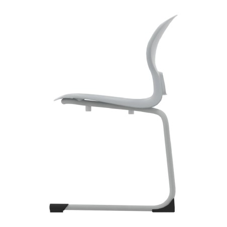 Sedia Gelso Cantilever - Altezza Seduta 46,5 cm - Colore Scocca Grigio Chiaro - Colore...