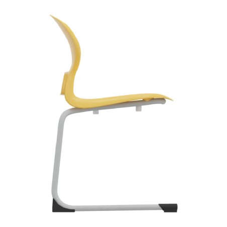 Sedia Gelso Cantilever - Altezza Seduta 46,5 cm - Colore Scocca Giallo - Colore Struttura...