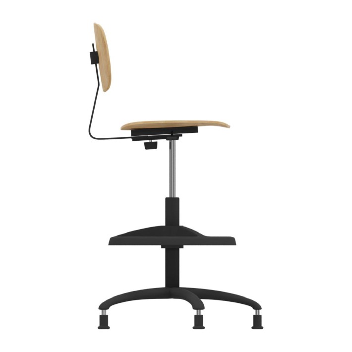 Sedia Alta Modello GPRO Girevole in Legno con...