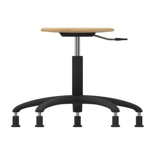 Sgabello Modello GPRO Girevole in Legno con Piedini -... 2