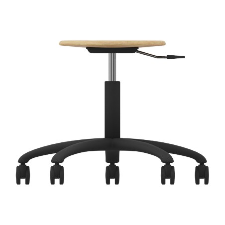 Sgabello Modello GPRO Girevole in Legno con Ruote - Altezza Regolabile M5/M6 - Struttura in...