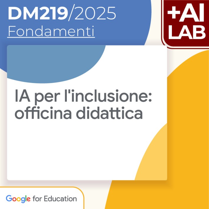IA per l'inclusione: officina didattica 12h Lab...