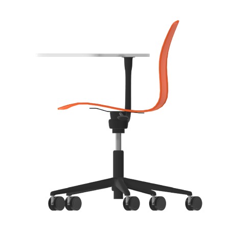 Sedia Pioppo con Ruote - Tavoletta da 29x47,8 cm - Altezza Regolabile 31/51 cm - Colore...