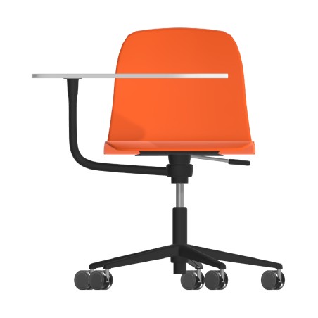 Sedia Pioppo con Ruote - Tavoletta da 29x47,8 cm - Altezza Regolabile 31/51 cm - Colore...