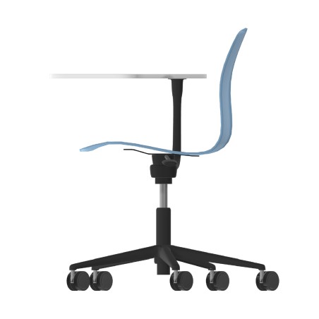 Sedia Pioppo con Ruote - Tavoletta da 29x47,8 cm - Altezza Regolabile 31/51 cm - Colore...