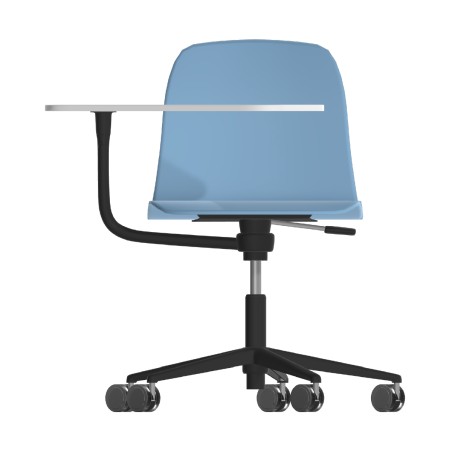 Sedia Pioppo con Ruote - Tavoletta da 29x47,8 cm - Altezza Regolabile 31/51 cm - Colore...