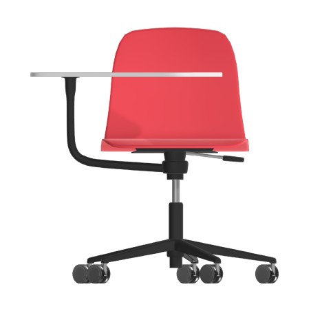 Sedia Pioppo con Ruote - Tavoletta da 29x47,8 cm - Altezza Regolabile 31/51 cm - Colore...