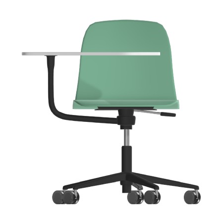 Sedia Pioppo con Ruote - Tavoletta da 29x47,8 cm - Altezza Regolabile 31/51 cm - Colore...