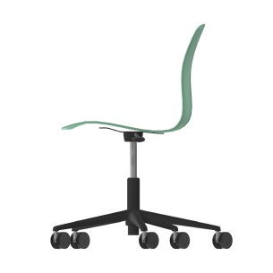 Sedia Pioppo Girevole con Ruote - Altezza Regolabile da... 2