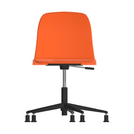 Sedia Pioppo Girevole con Piedini - Altezza Regolabile da 36 a 49 cm - Colore Scocca...