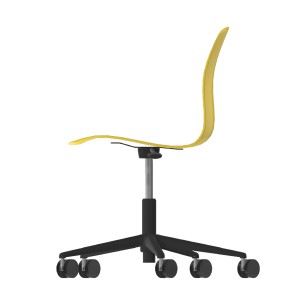 Sedia Pioppo Girevole con Ruote - Altezza Regolabile da... 2