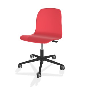 Sedia Pioppo Girevole con Ruote - Altezza Regolabile da...