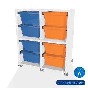 Carrello Edera a 2 Comparti con Ruote - Dimensioni 71 x...