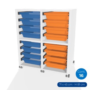 Carrello Edera a 2 Comparti con Ruote - Dimensioni 71 x...