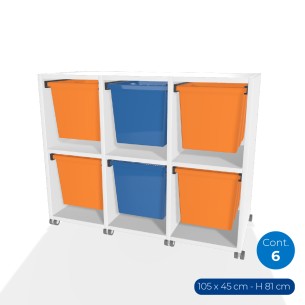 Carrello Edera a 2 Comparti con Ruote - Dimensioni 105 x...