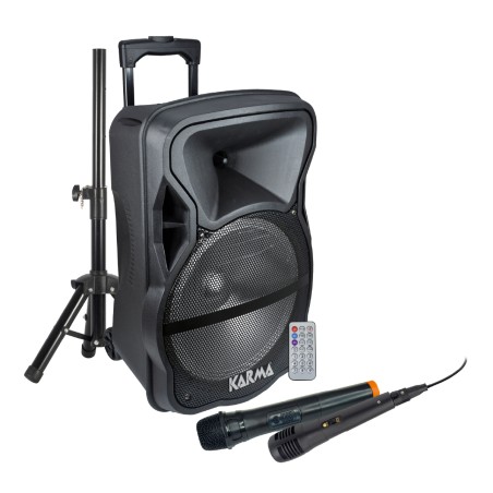 Cassa Amplificata - Karma LX12 - 1 Microfono Wireless + 1 Microfono con il filo + Treppiede...