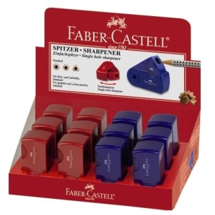 Faber-Castell 182711 temperino Blu, Rosso