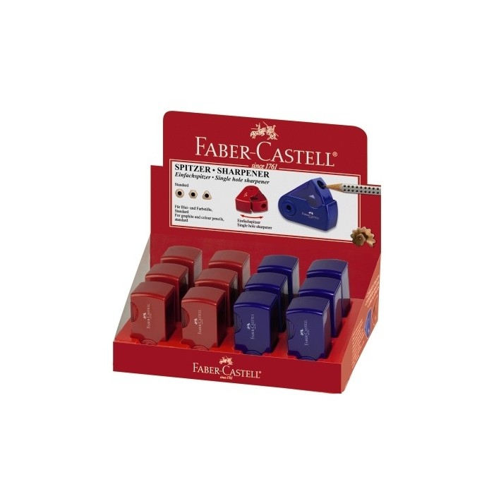Faber-Castell 182711 temperino Blu, Rosso
