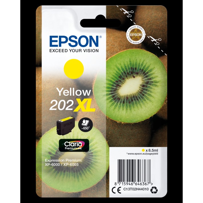 Epson Kiwi Singlepack Yellow 202XL Claria...