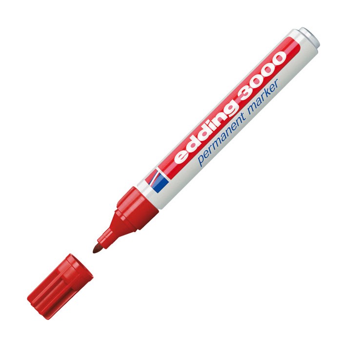 Edding 3000 marcatore permanente Rosso 10 pz