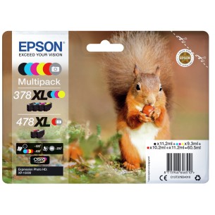 Epson Squirrel Multipack 6-colours 378XL / 478XL Claria...