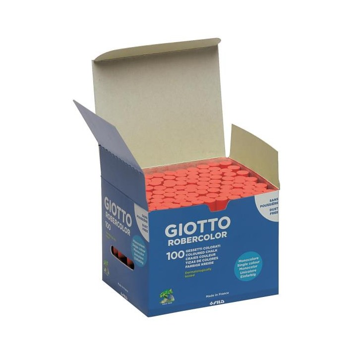 Giotto F539603 gesso per lavagna Rosso 100 pz