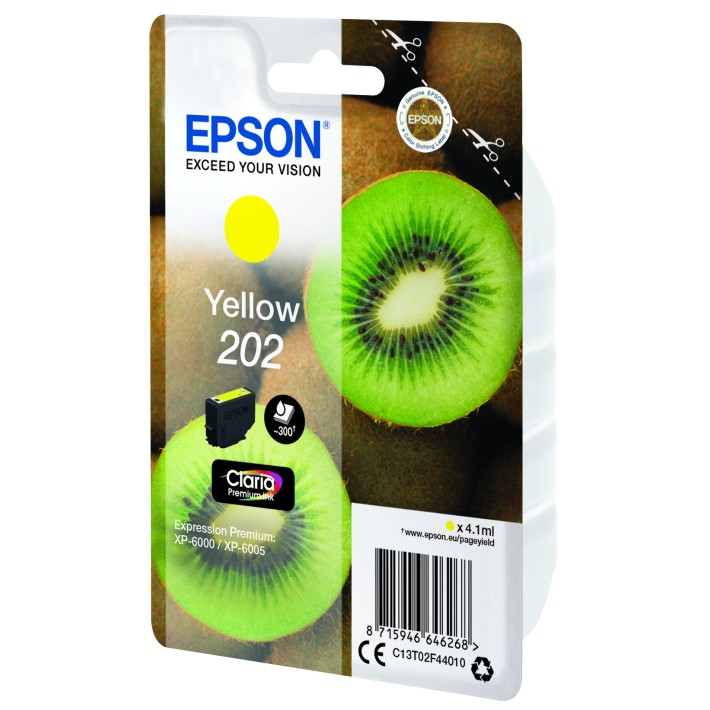 Epson Kiwi Singlepack Yellow 202 Claria Premium...