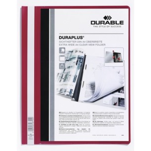 Durable DURAPLUS cartellina con fermafoglio Rosso