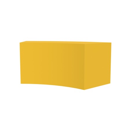 Pouf Morbido ANGOLARE in Similpelle e Imbottitura Ignifuga CL1 - Prof. 30 cm, Raggio Interno...