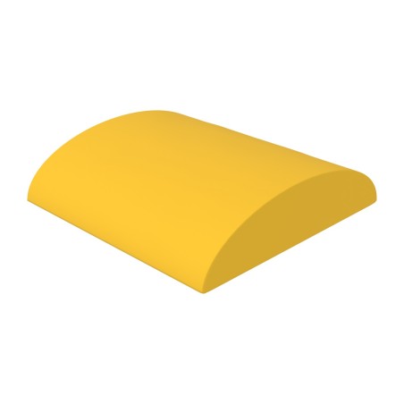 Pouf Morbido SEMICILINDRO LARGO BASSO in Similpelle e Imbottitura Ignifuga CL1 - Diametro...