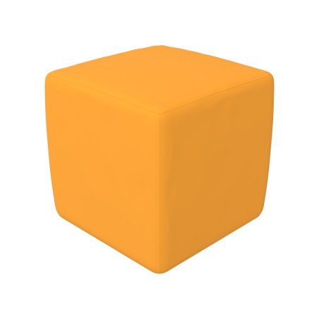 Pouf Morbido CUBO in Similpelle e Imbottitura Ignifuga CL1 - Dimensioni Lato 50 cm, H 50 cm...
