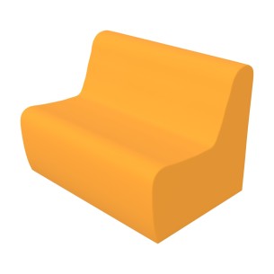 Pouf Morbido DIVANO 2 POSTI Ignifuga CL1 - Dimensioni 70...